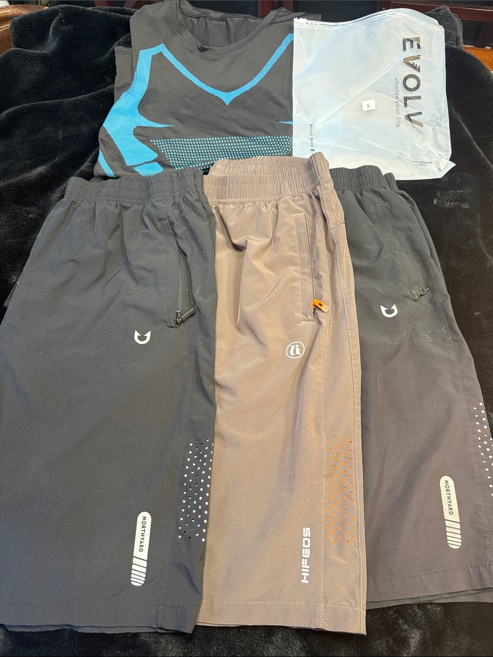 Evolve Men’s Athletic Shorts — Black and Brown